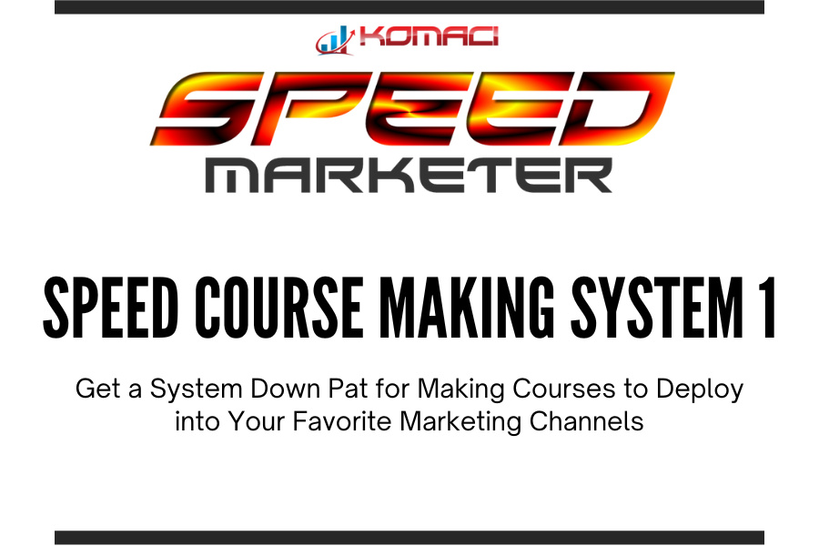 SPEED Course Making System 1